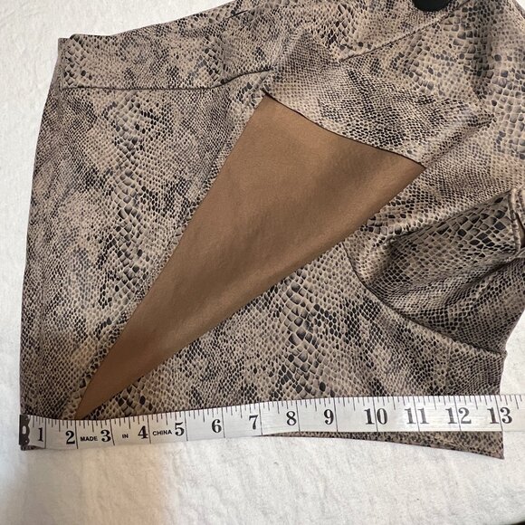 ZARA Basic Snakeskin Prints Skort Women L High Waist Wrap Mini Festival Wiast 29 - Picture 10 of 10